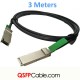 QSFP+ to QSFP+ Passive Cable, 3M, AWG28